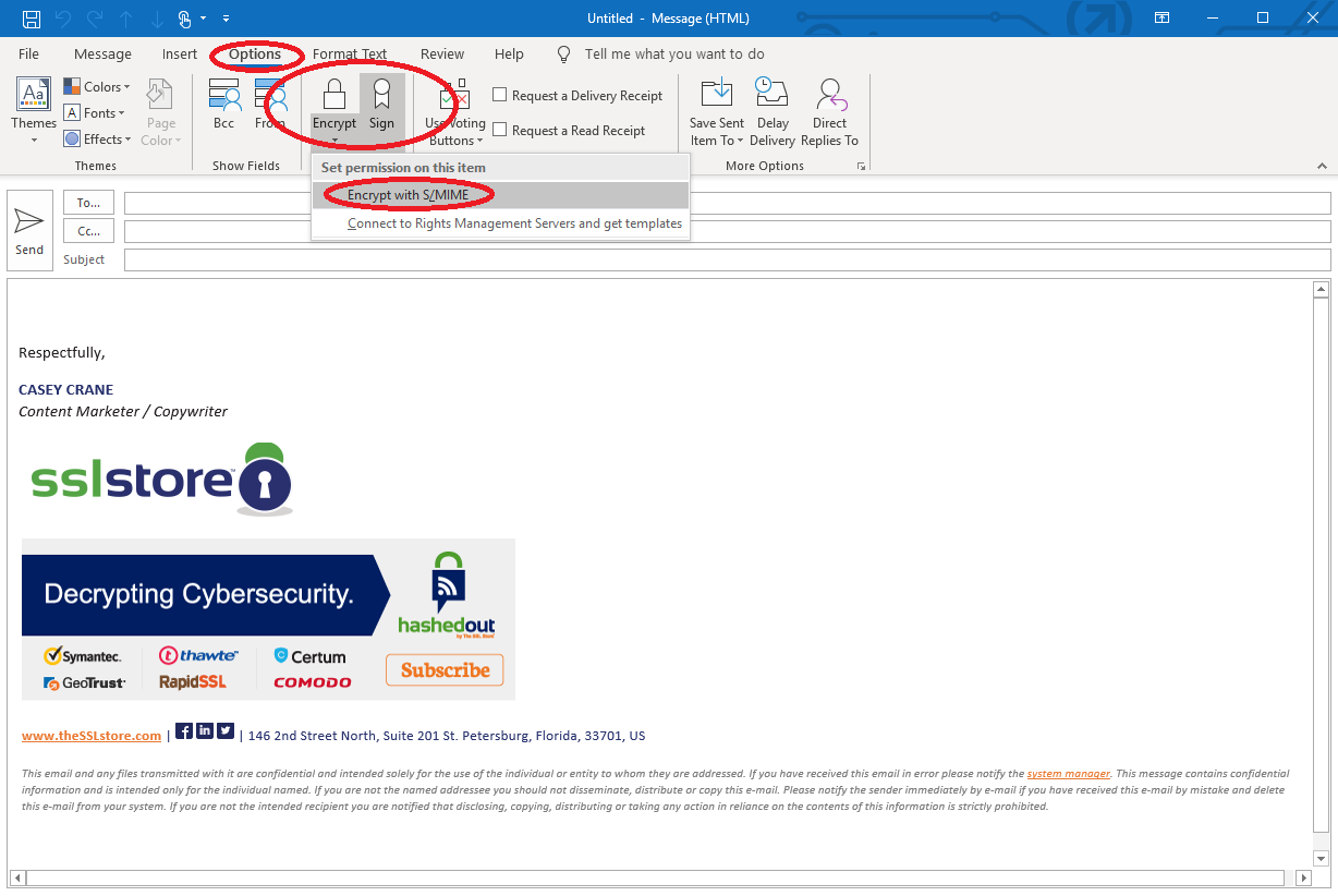 How To Send Encrypted Email In Outlook For Free - Reverasite