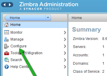 Zimbra Mail Server Setup –